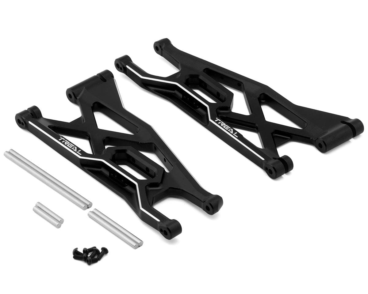 Treal Hobby Aluminum Front Lower Suspension Arms for Traxxas® Funco® Pro Scale® (Black) (2)