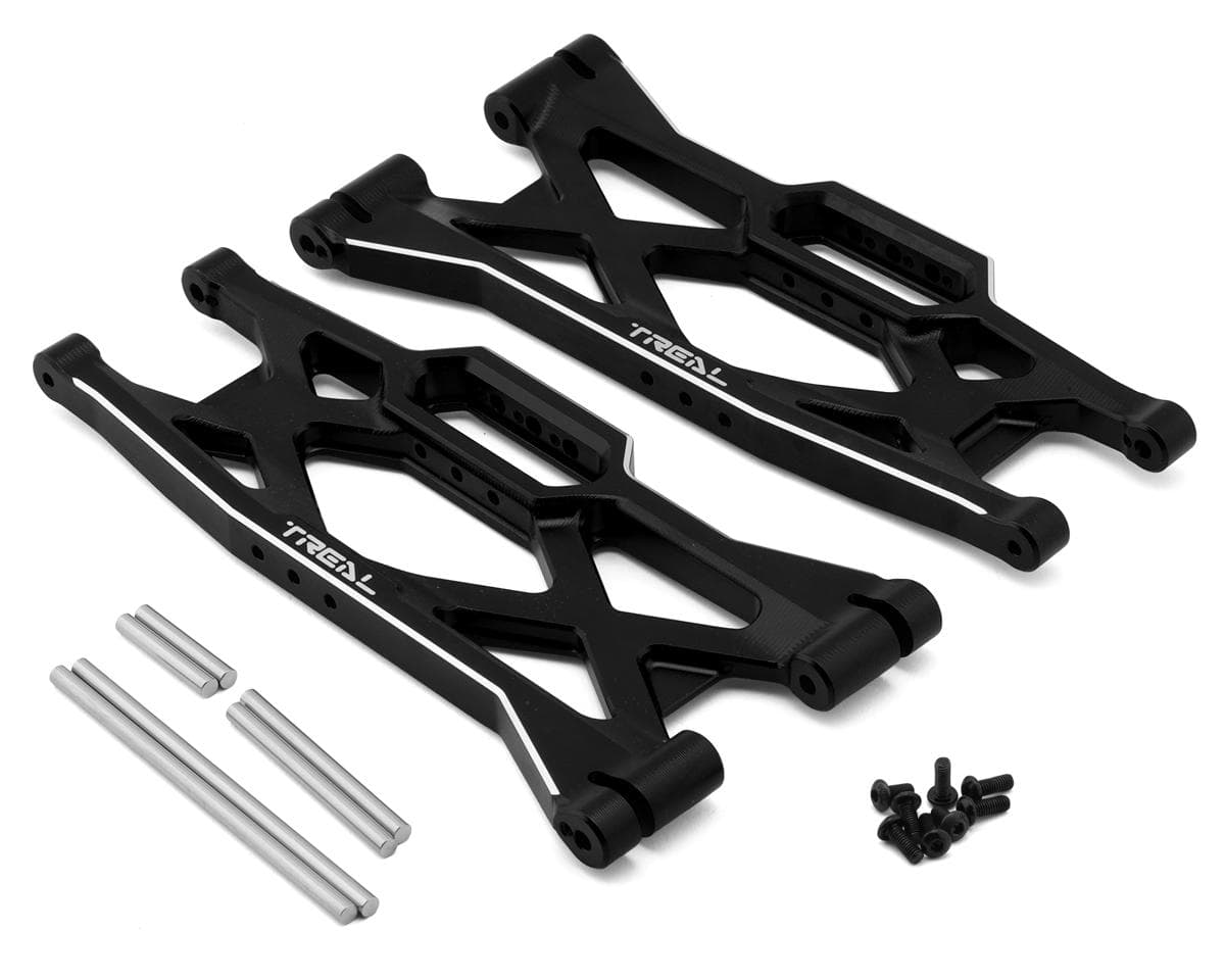 Treal Hobby Aluminum Rear Lower Suspension Arms for Traxxas® Funco® Pro Scale® (Black) (2)