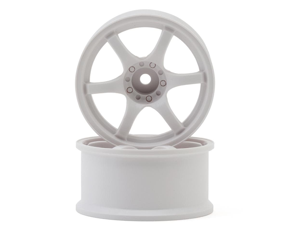LAB Gram Lights 57D 1/10 Standard Traction Drift Wheels (White) (2) (8mm Offset) w/12mm Hex