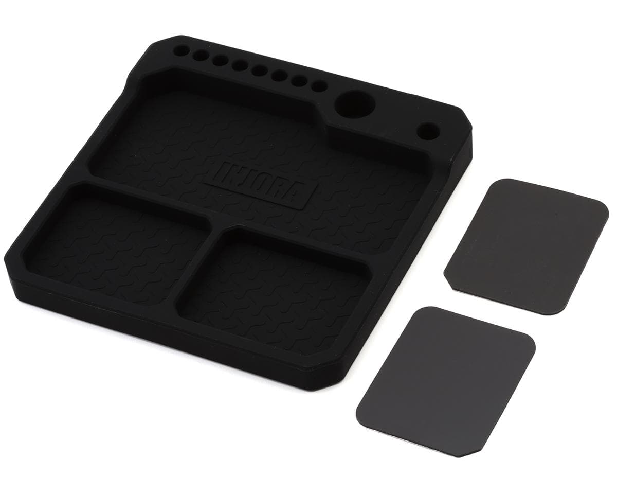Injora Silicone Parts Tray & Tool Stand (160x160mm) w/Magnetic Inserts