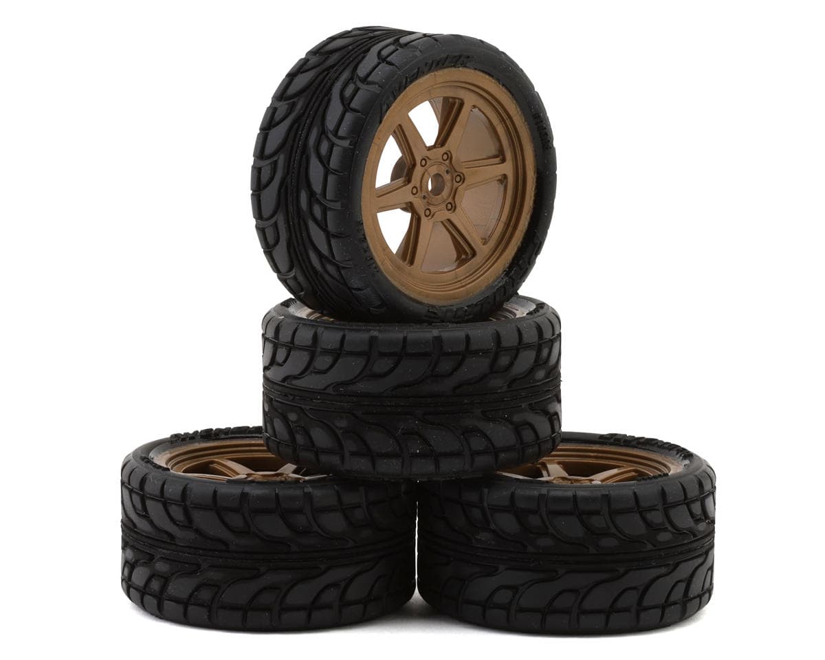 Pro-Line Losi® NASCAR® 1/12 Avenger Pre-Mounted Tires (4) (Bronze) w/Overdrive Wheels