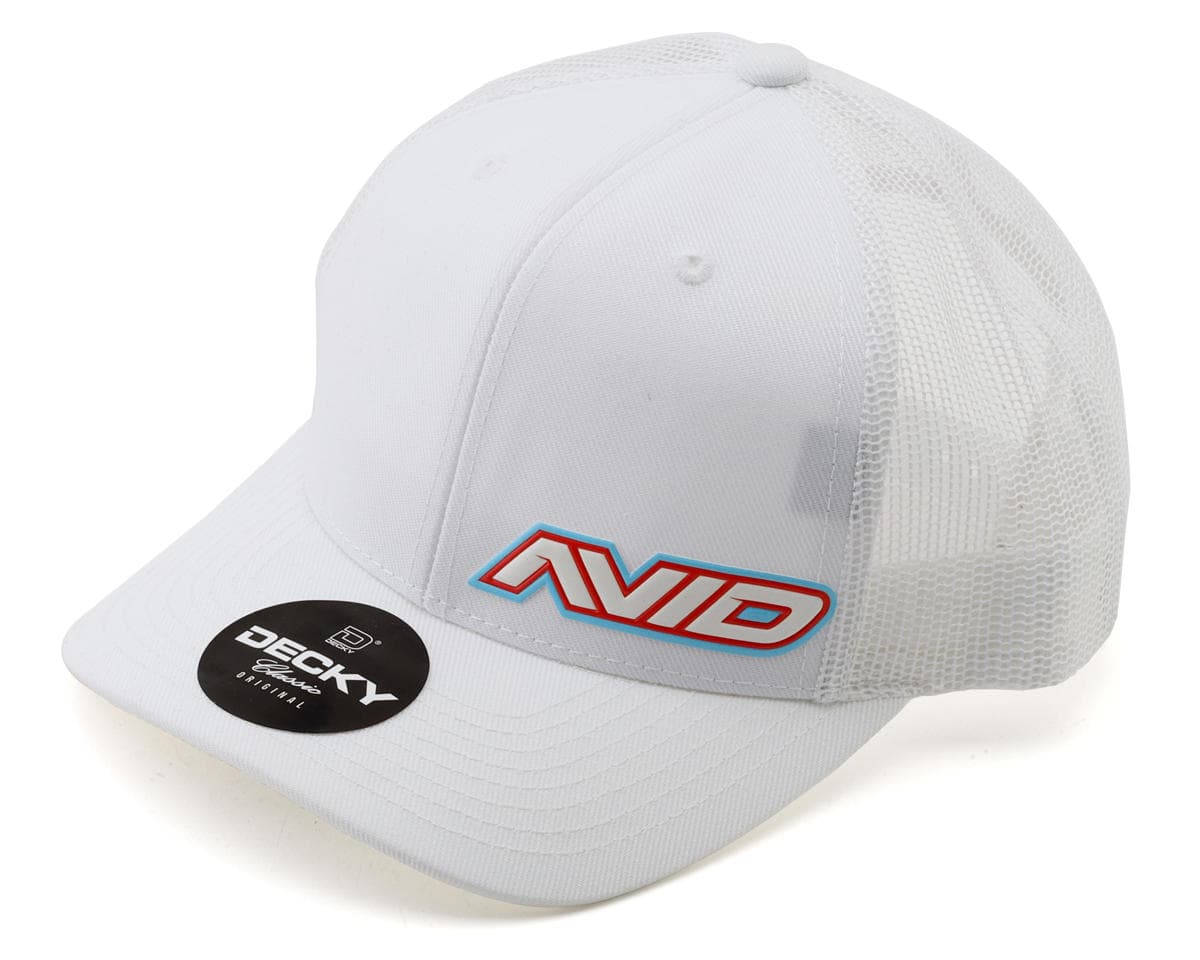 Avid RC Decky Snapback Curved Bill Hat (White) (One Size Fits Most)
