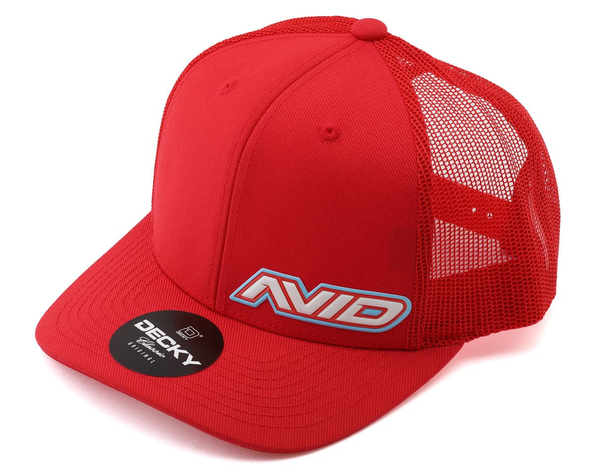Avid RC Decky Snapback Curved Bill Hat (Red) (One Size Fits Most)
