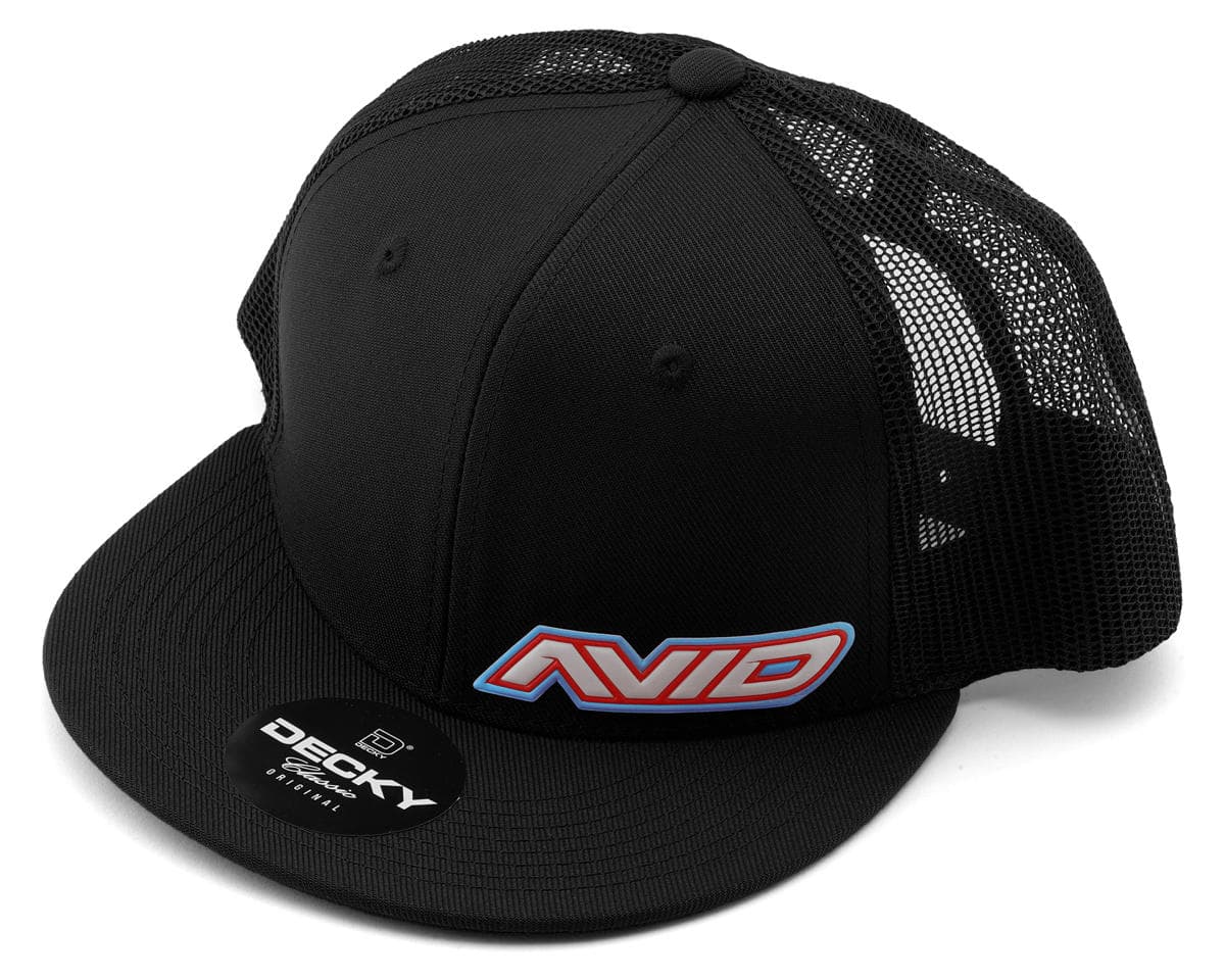 Avid RC Decky Snapback Flatbill Hat (Black) (One Size Fits Most)