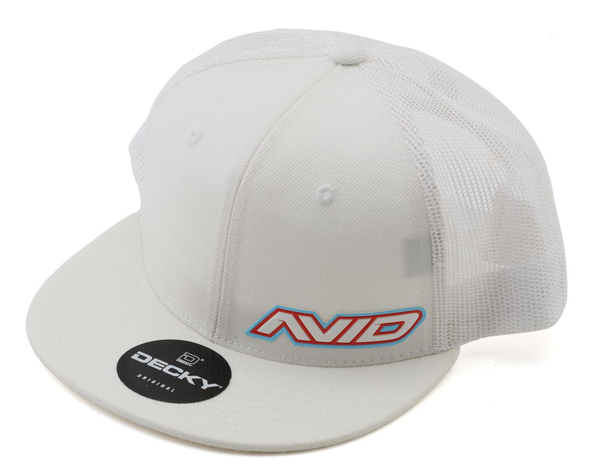 Avid RC Decky Snapback Flatbill Hat (White) (One Size Fits Most)