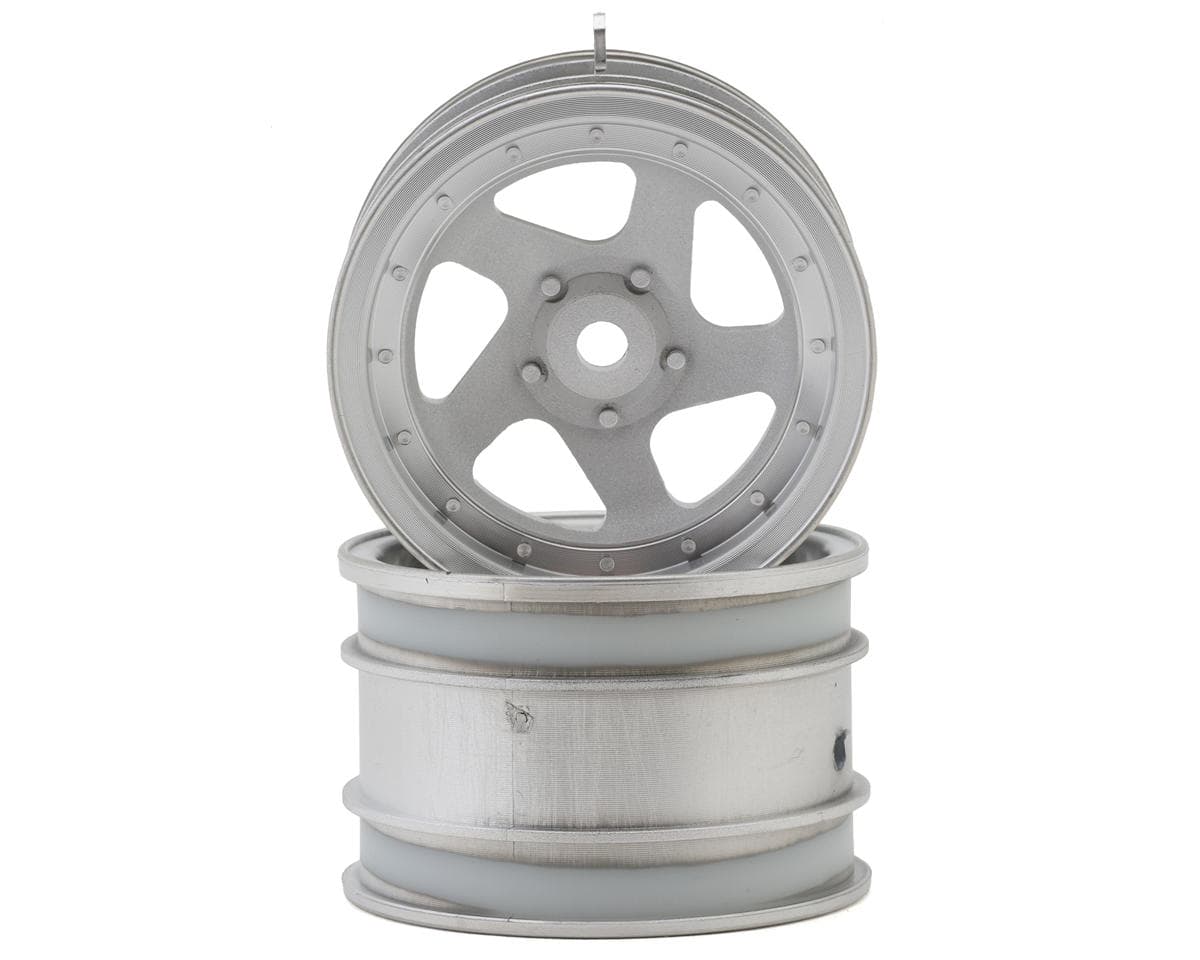 Kyosho Optima 43mm 5-Spoke Wheels (Satin Chrome) (2)