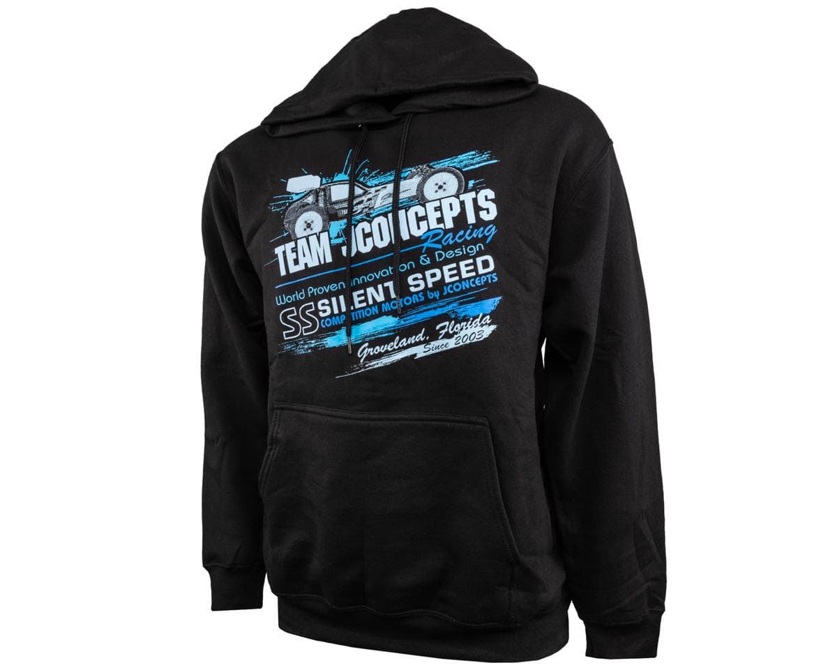 JConcepts Retro 3-Blue Pullover Hoodie Sweatshirt (Black) (2XL)