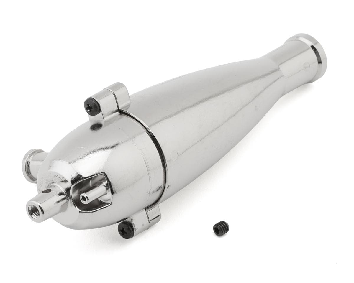 Kyosho FW-06 Silentstreek Tuned Exhaust Pipe (Silver Plated) (12-15 Engines)