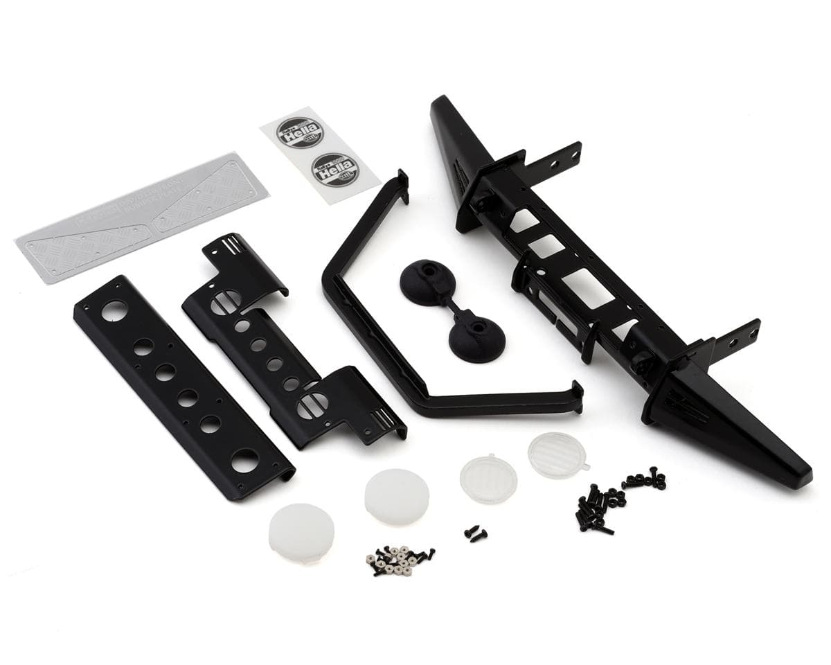 RC4WD Gelande II D90/D110 Stainless Steel Front Bumper Set w/Stinger & Light Pods