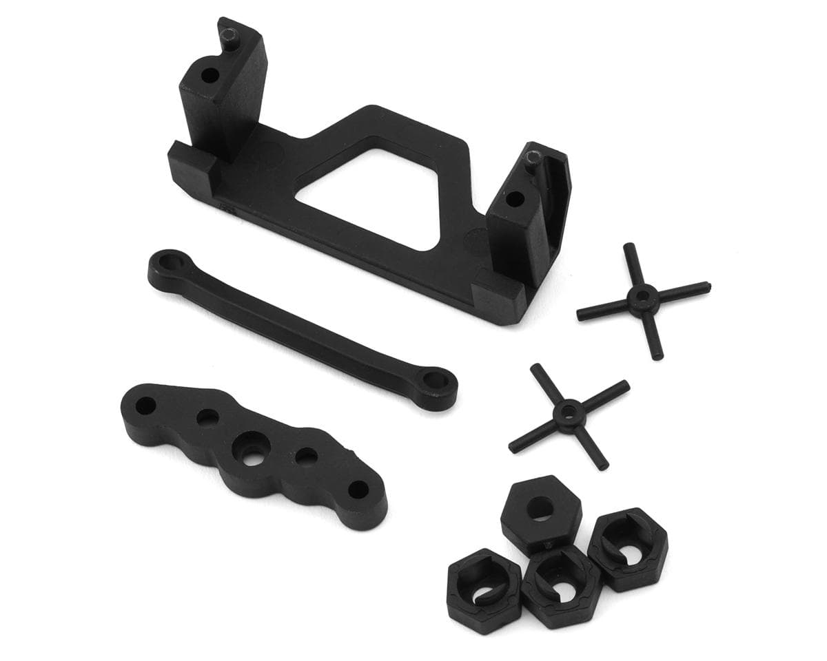 CEN 1/16 Puma Rally 1 Servo Mount, Steering Link & Differential Cross Pins Set w/Wheel Hex Adapters