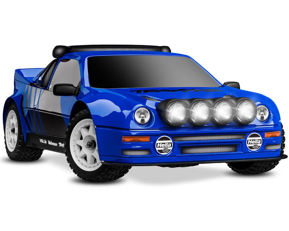 Traxxas Mini Rally Ford RS200 4x4 VXL Brushless 1/16 RTR AWD Rally Car (Blue) w/TQi 2.4GHz Radio, Battery & Charger