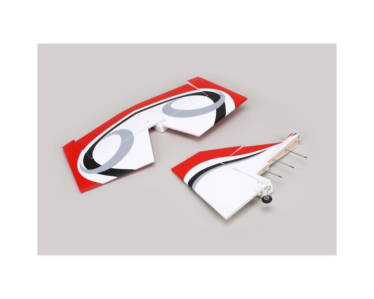 Hangar 9 Twist 60 (True Red) Tail set w/ Elev, Fin, Rudder