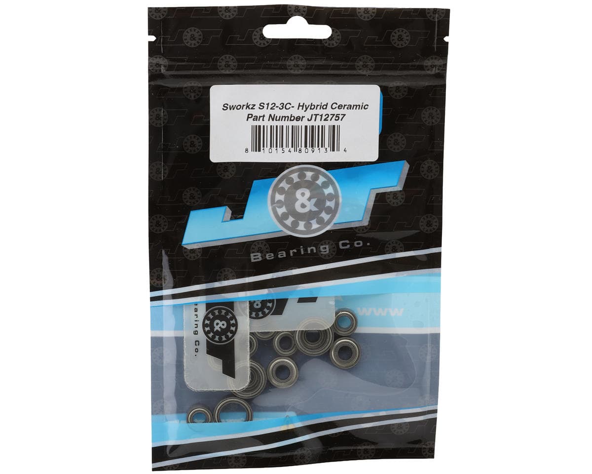 J&T Bearing Co. Sworkz S12-3C Ball Bearing Kit (Hybrid Ceramic)