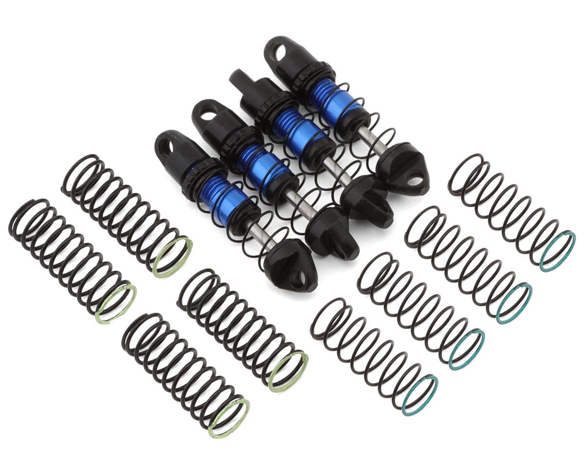 NEXX Racing Axial SCX30 25mm Aluminum Threaded Oil-Filled Shocks (Blue) (4)