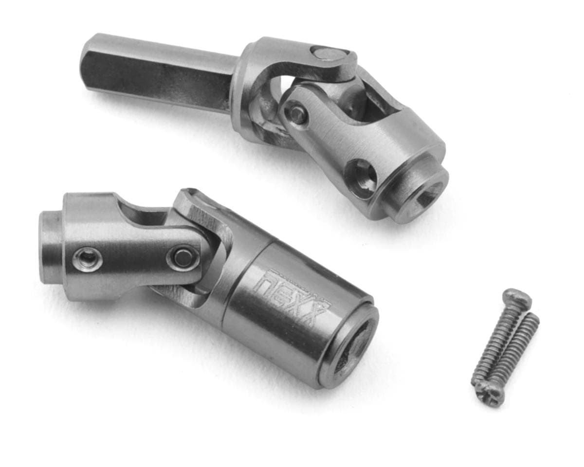 NEXX Racing Axial SCX30 Steel Front Driveshaft Set (Silver) w/Aluminum Sleeve