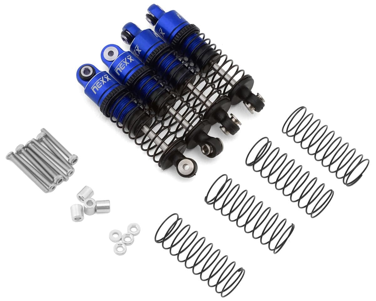 NEXX Racing Redcat Ascent-32 37mm Aluminum Threaded Oil-Filled Shocks (Blue) (4)