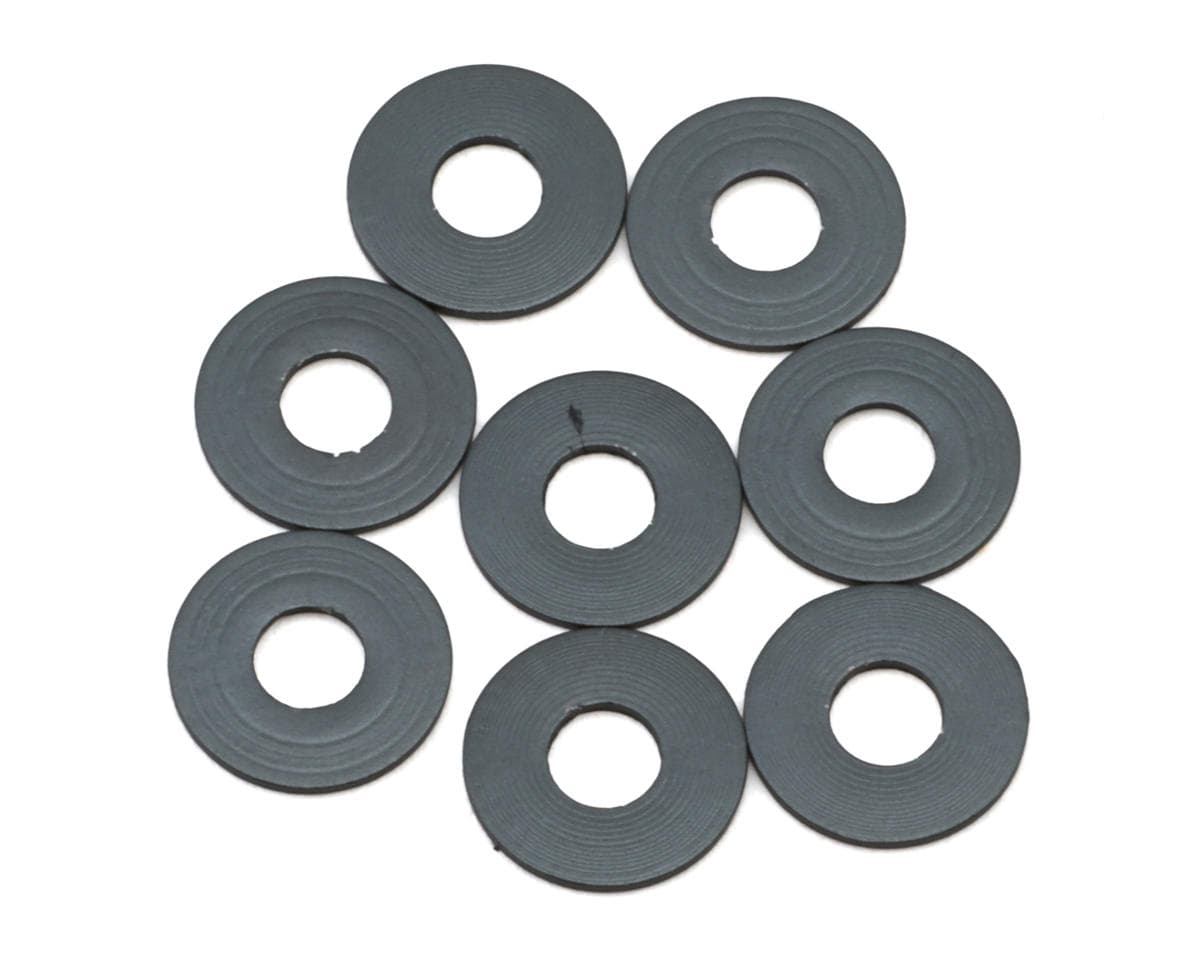 Mugen Seiki 3x8x0.5mm Roll Center Spacers (Gun Metal) (8)