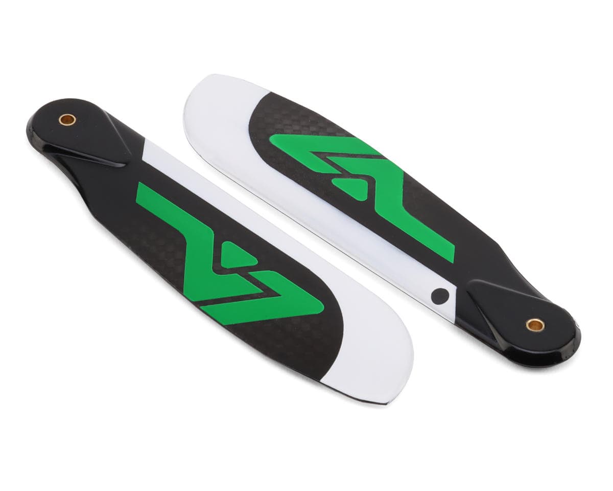 Venture Blades 107mm Premium Carbon Fiber Tail Blades (Green) (2)