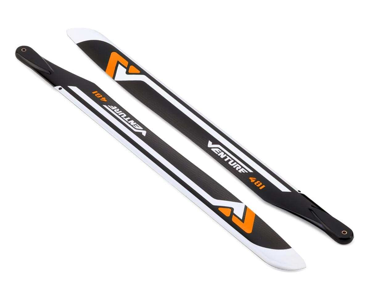 Venture Blades 481mm Premium Carbon Fiber Main Blades (Orange) (2)