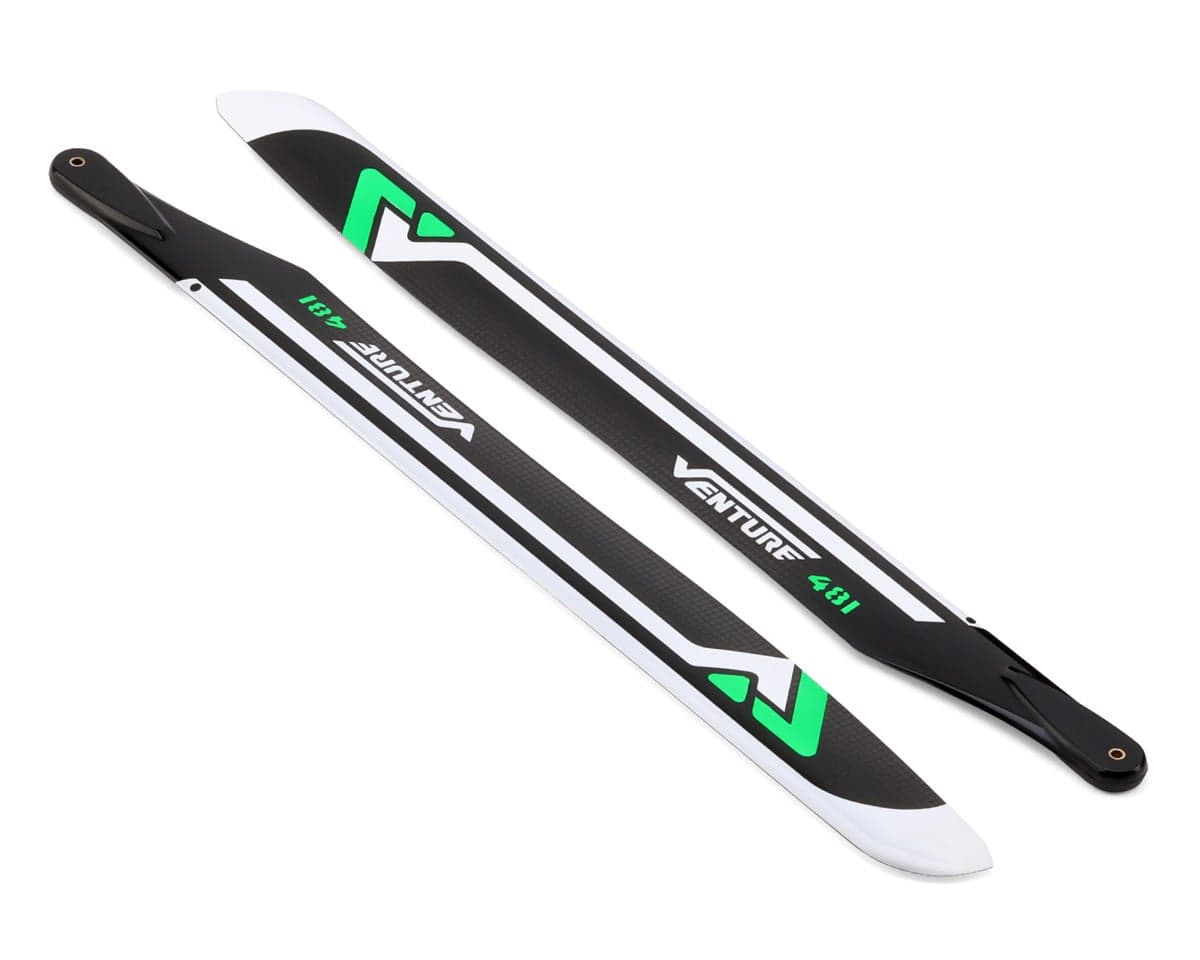 Venture Blades 481mm Premium Carbon Fiber Main Blades (Green) (2)