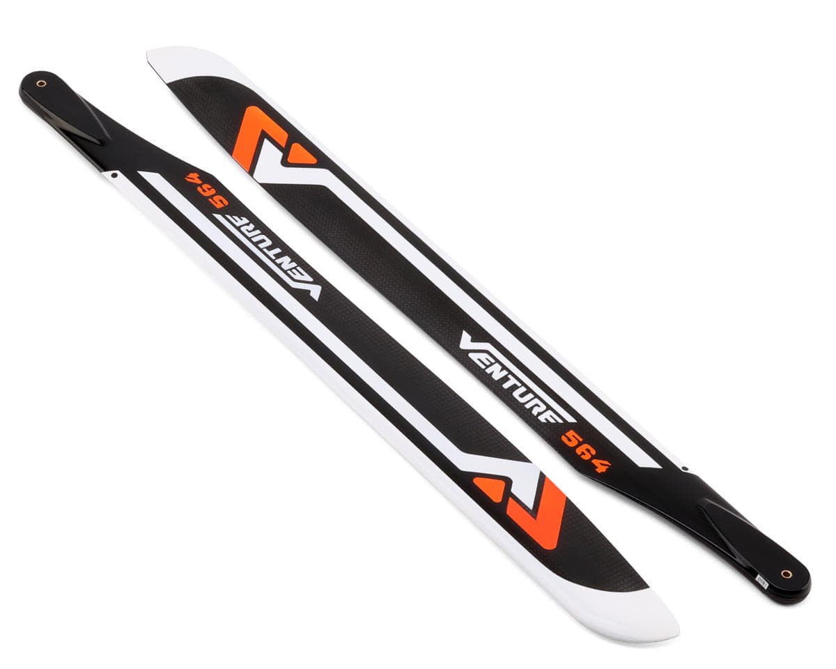 Venture Blades 564mm Premium Carbon Fiber Main Blades (Orange) (2)