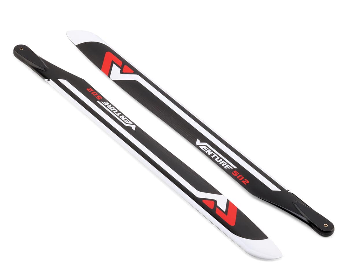 Venture Blades 582mm Premium Carbon Fiber Main Blades (Red) (2)