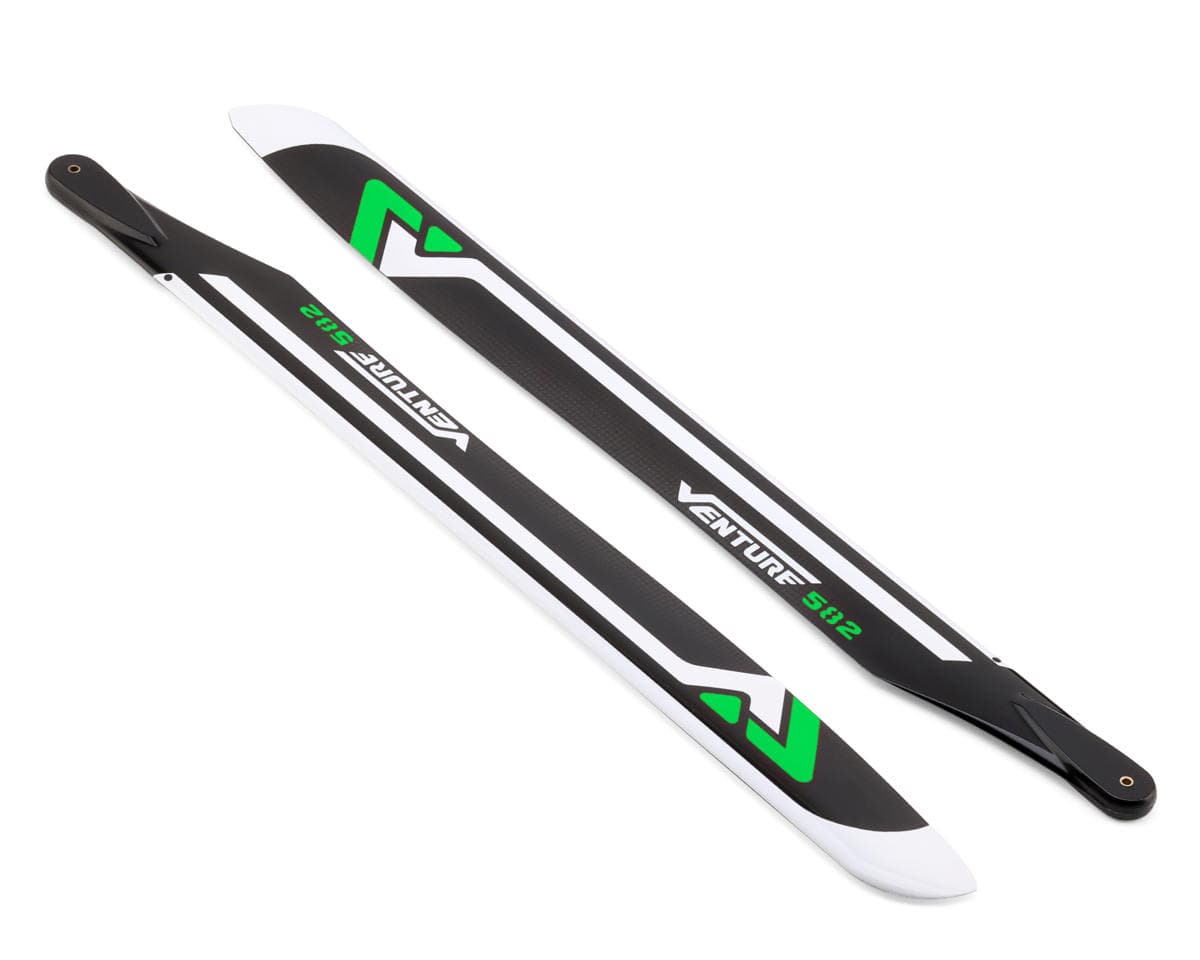 Venture Blades 582mm Premium Carbon Fiber Main Blades (Silver) (2)