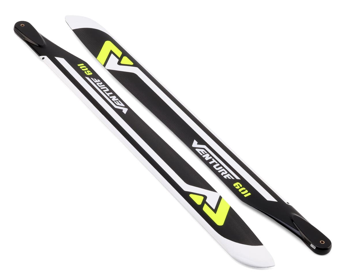 Venture Blades 601mm Premium Carbon Fiber Main Blades (Yellow) (2)