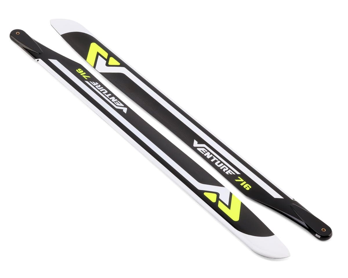 Venture Blades 716mm Premium Carbon Fiber Main Blades (Yellow) (2)