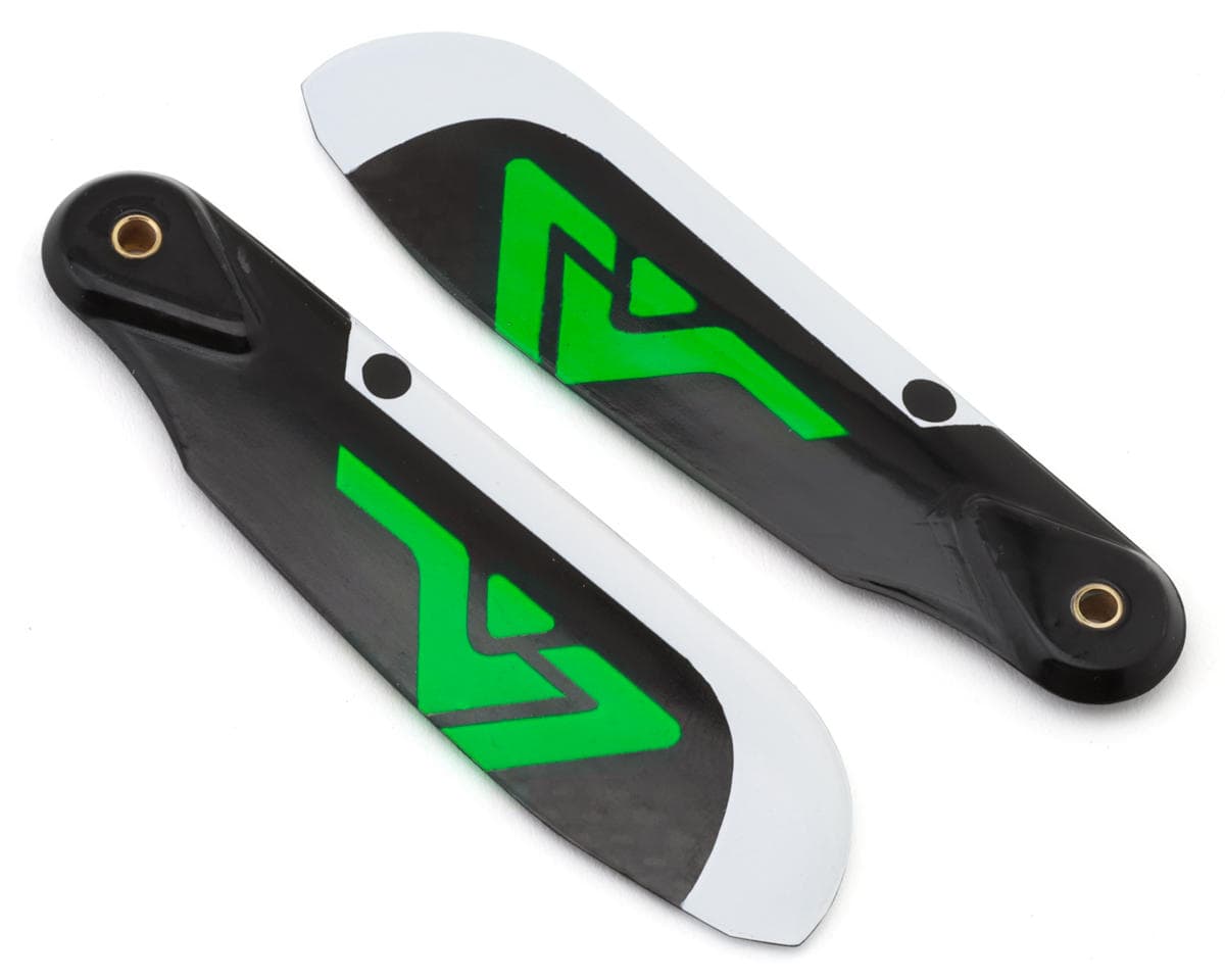 Venture Blades 76mm Premium Carbon Fiber Tail Blades (Green) (2)