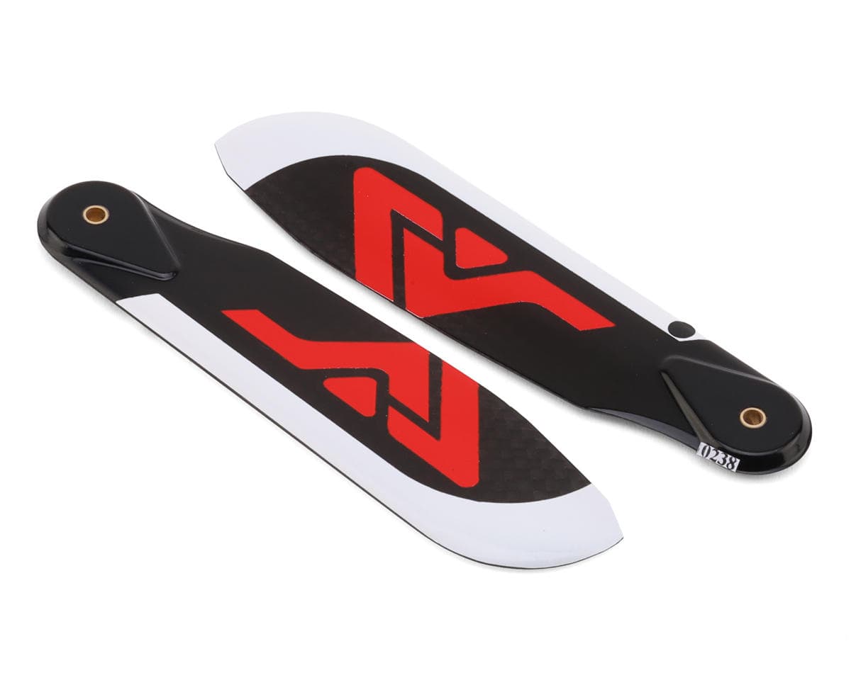 Venture Blades 96mm Premium Carbon Fiber Tail Blades (Red) (2)
