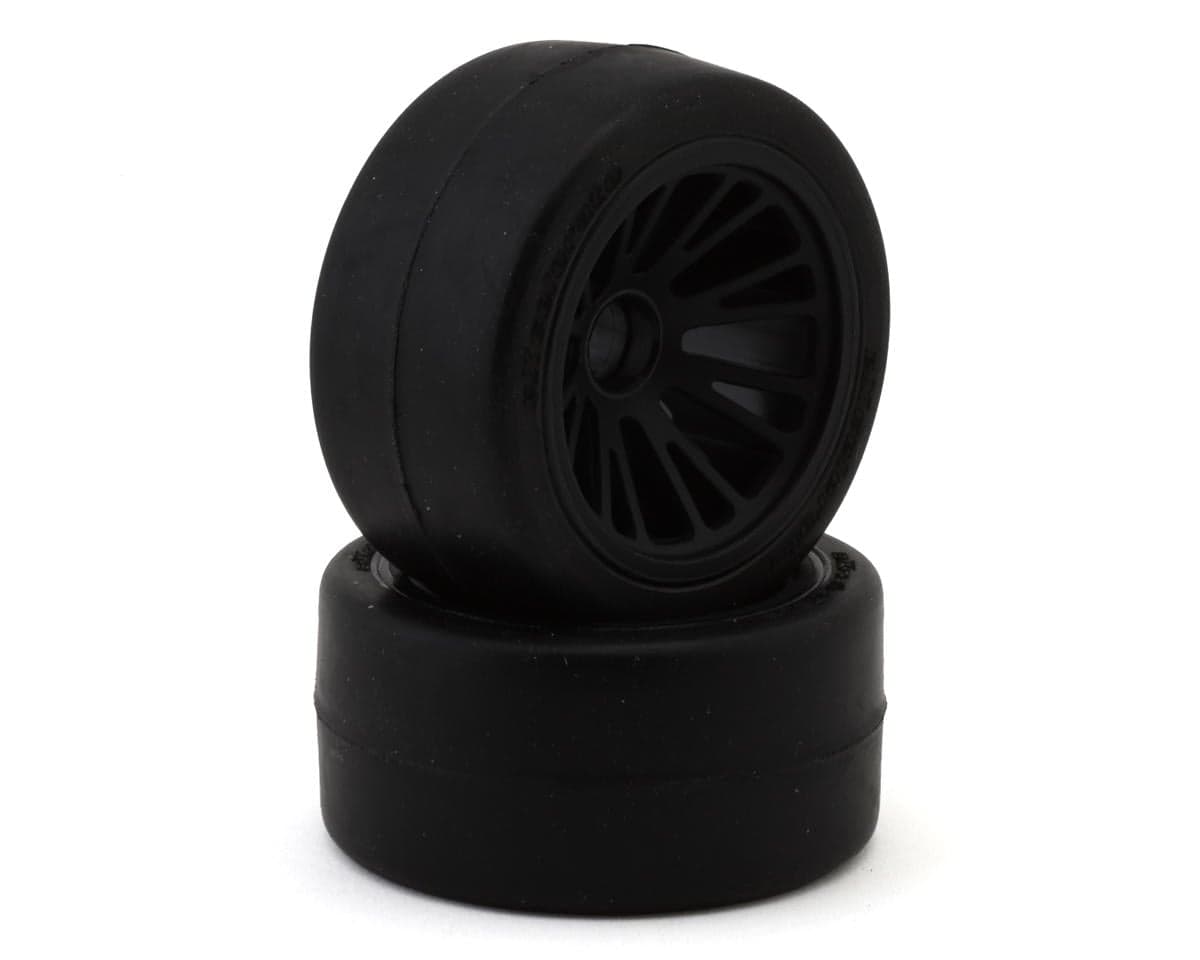 eXcelerate F1 Pre-Mounted Front Asphalt Rubber Tires (2) (Purple)