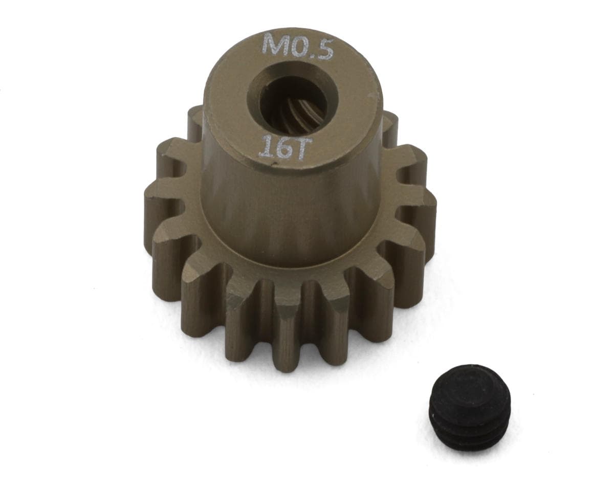 HackFab Mod 0.5 Aluminum Mini Pinion Gear (2mm Shaft) (16T)
