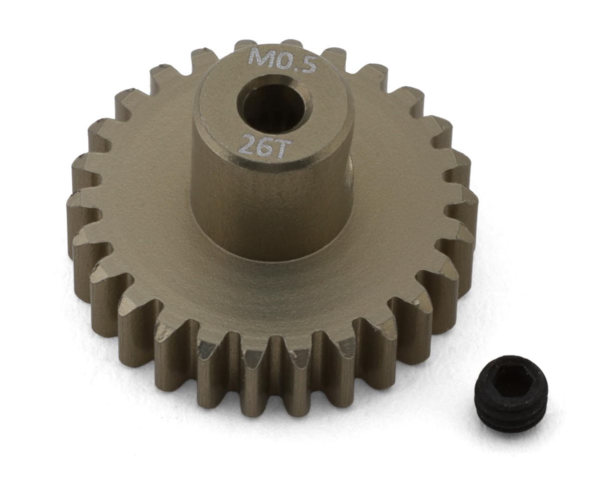 HackFab Mod 0.5 Aluminum Mini Pinion Gear (2mm Shaft) (26T)