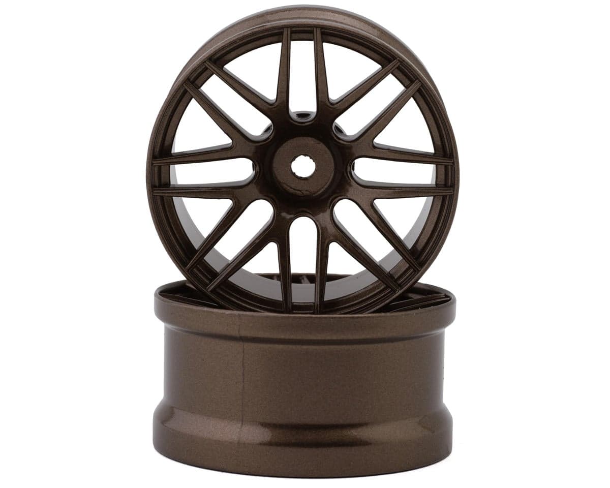 Sideways RC 1/10 R2 Multi-Spoke Nylon Drift Wheels (Bronze) (2) (6mm Offset) w/12mm Hex