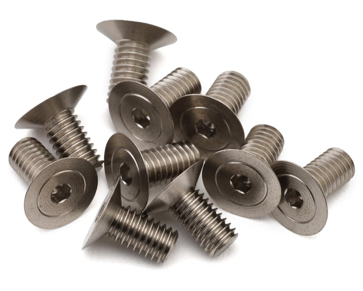 Yokomo MS2.0 Precision Steel Flat Head Socket Screws (10) (120°) (3x6mm)