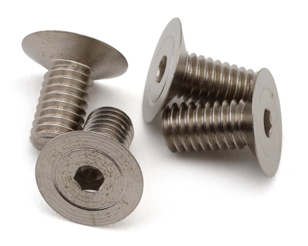 Yokomo MS2.0 Precision Steel Flat Head Socket Screws (4) (120°) (3x6mm)