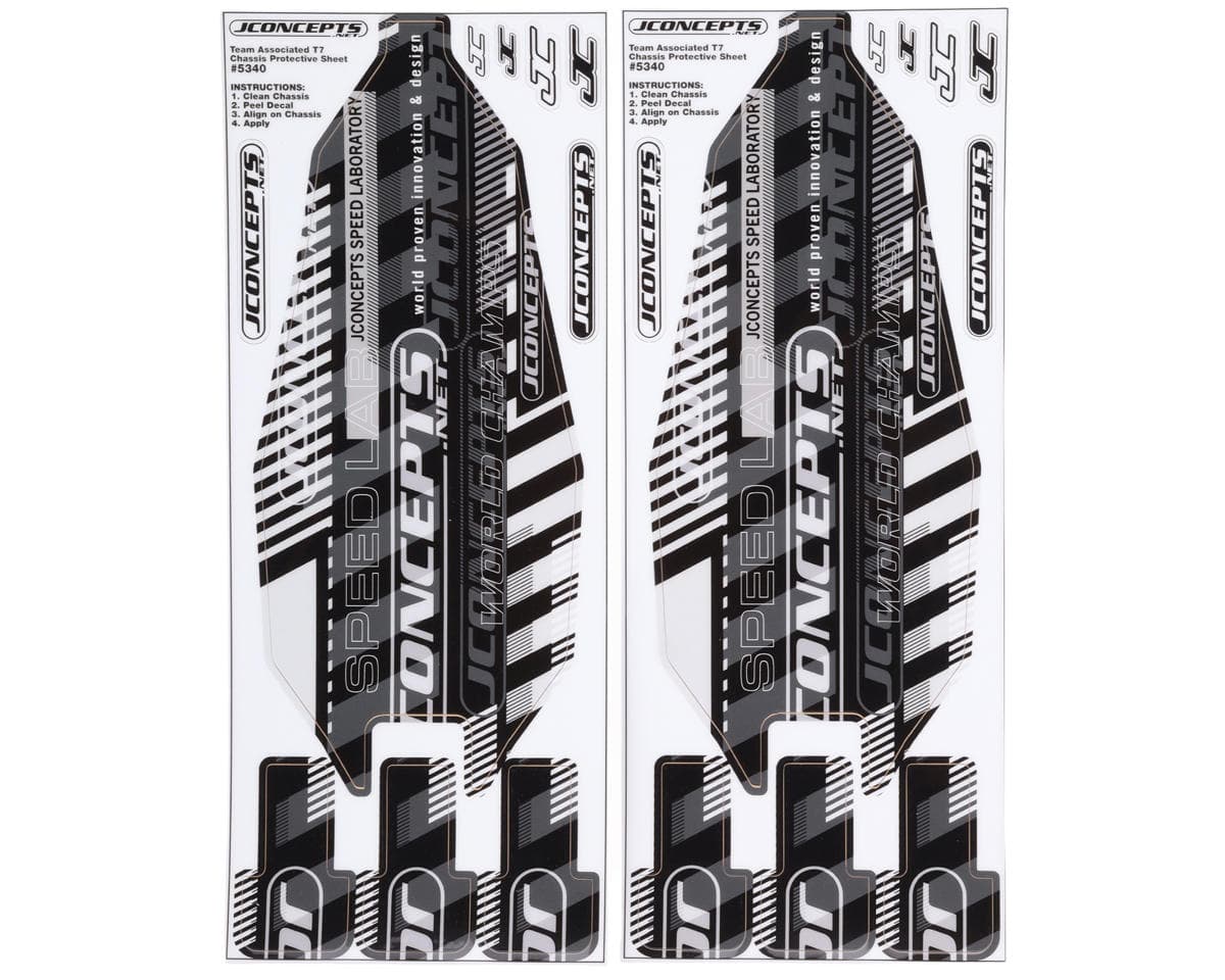 JConcepts Team Associated RC10T7 Pre-Cut Chassis Protective Sheets (2)