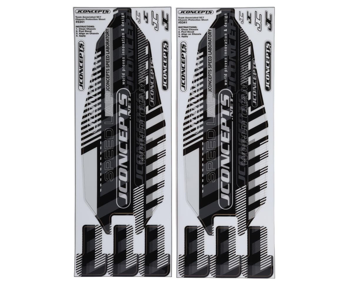 JConcepts Team Associated RC10SC7 Pre-Cut Chassis Protective Sheets (2)