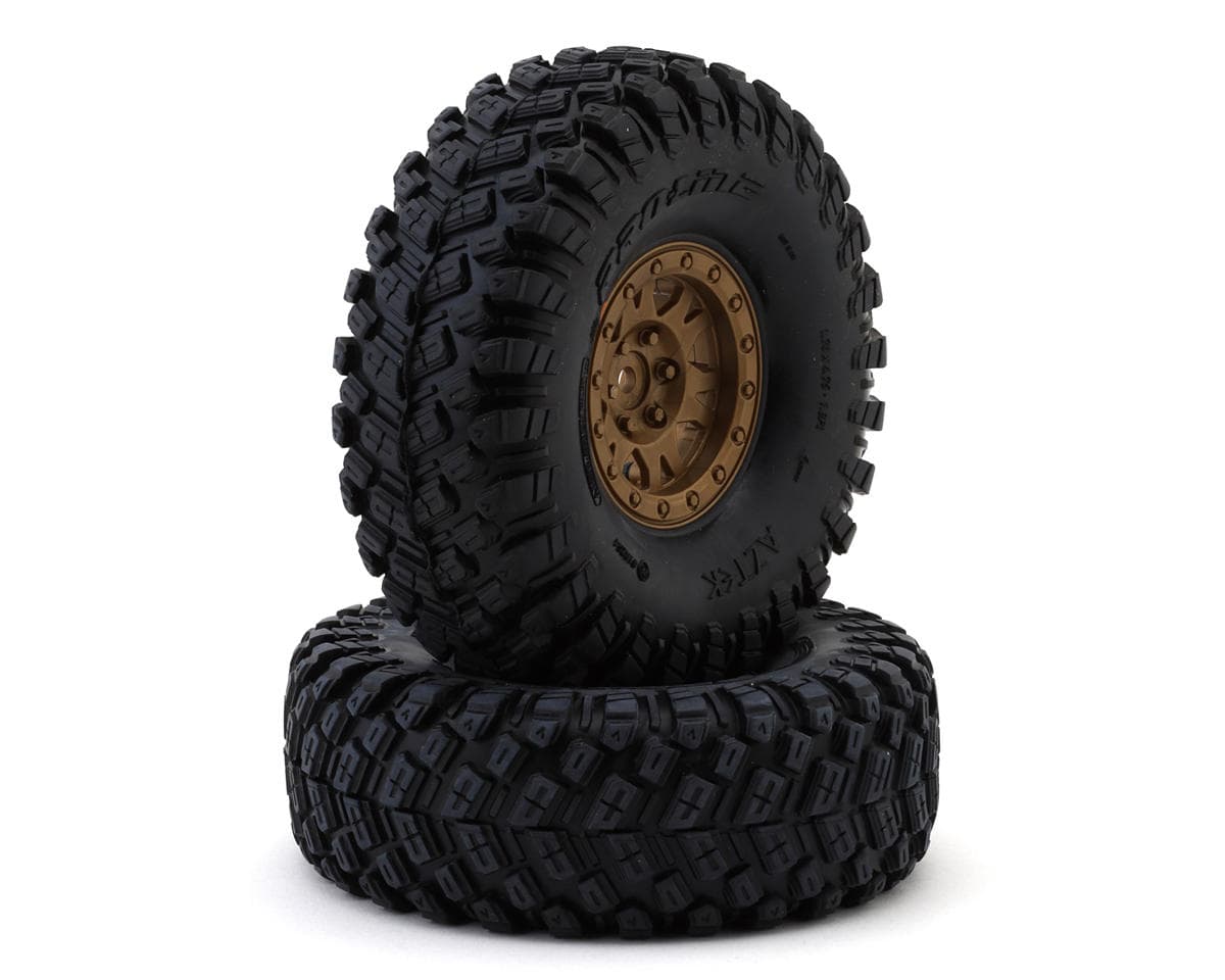 Pro-Line 1.9" Aztek Pre-Mounted Crawler Tires (Bronze) (2) (Class 2 - 4.75") (G8) (Limited Edition) w/Impulse Beadlock Wheels