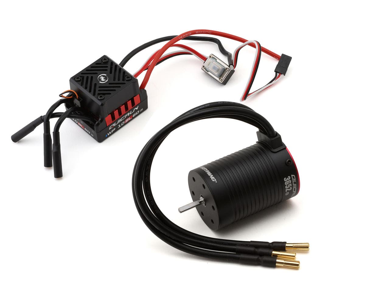 Hobbywing QuicRun 10BL60 G2 Waterproof Sensored Brushless ESC & 3652SL G2 Motor 1/10 Combo (4000kV)