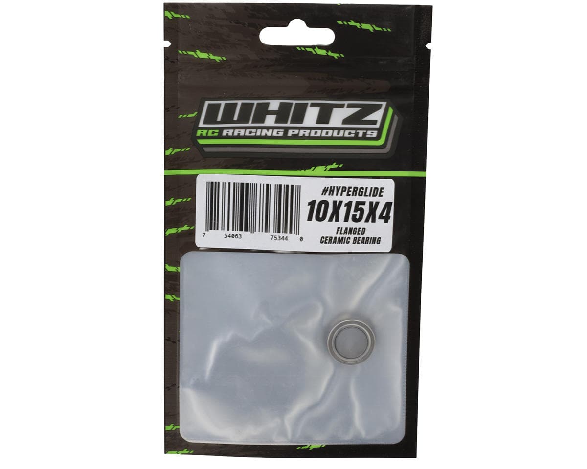 Whitz Racing Products 10x15x4mm Hyperglide Ceramic Flanged Ball Bearing