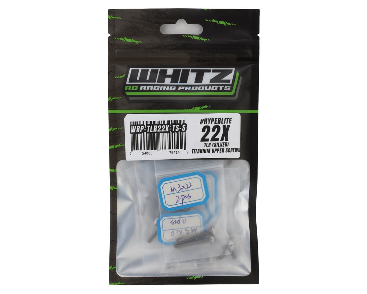 Whitz Racing Products TLR 22X HyperLite Titanium Upper Screws Kit (Silver)