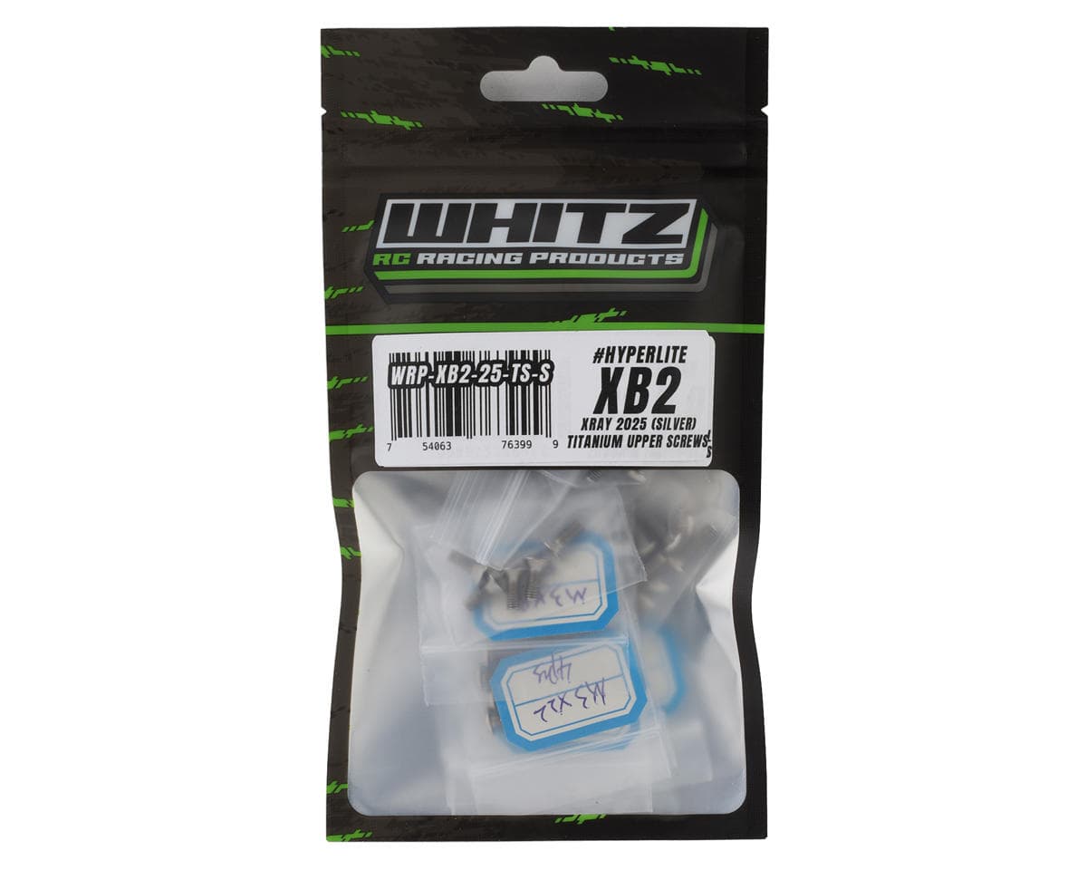 Whitz Racing Products Xray XB2 2025 HyperLite Titanium Upper Screws Kit (Silver)
