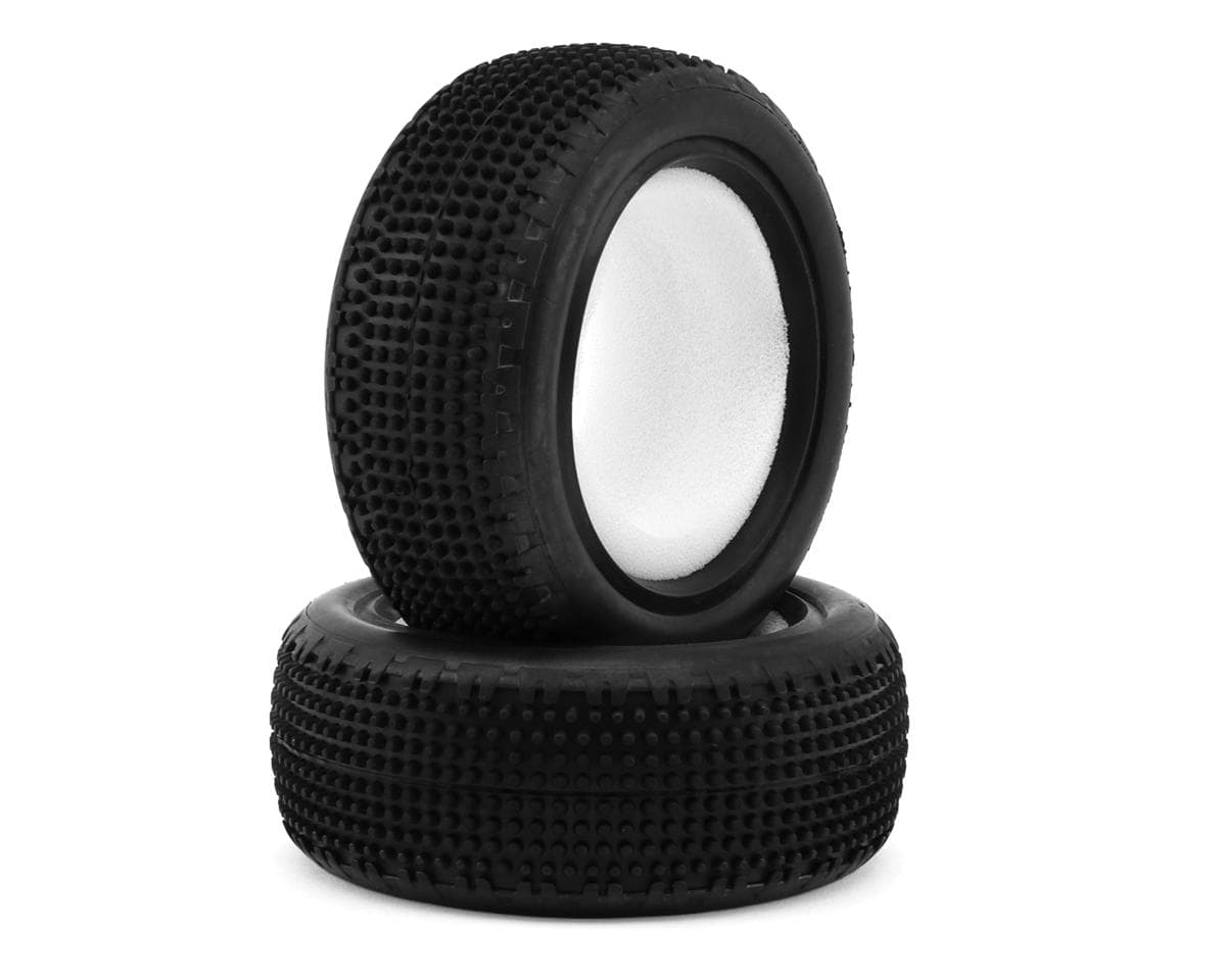 HotRace 2.2" 1/10 Carpet 4WD Front Buggy Tires (2) (Soft) w/Foam Inserts