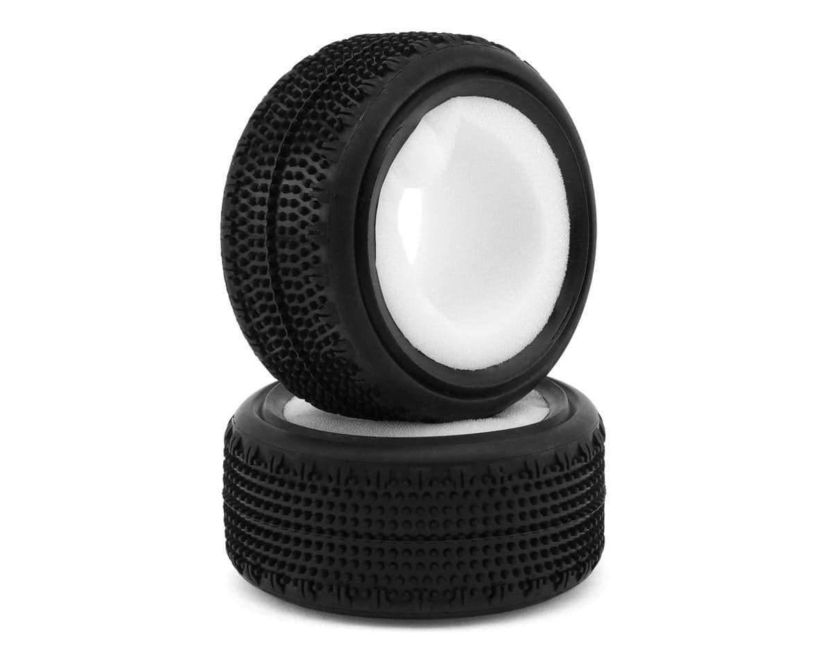 HotRace Low Profile 2.2" 1/10 Carpet 4WD Front Buggy Tires (2) (Medium) w/Foam Inserts