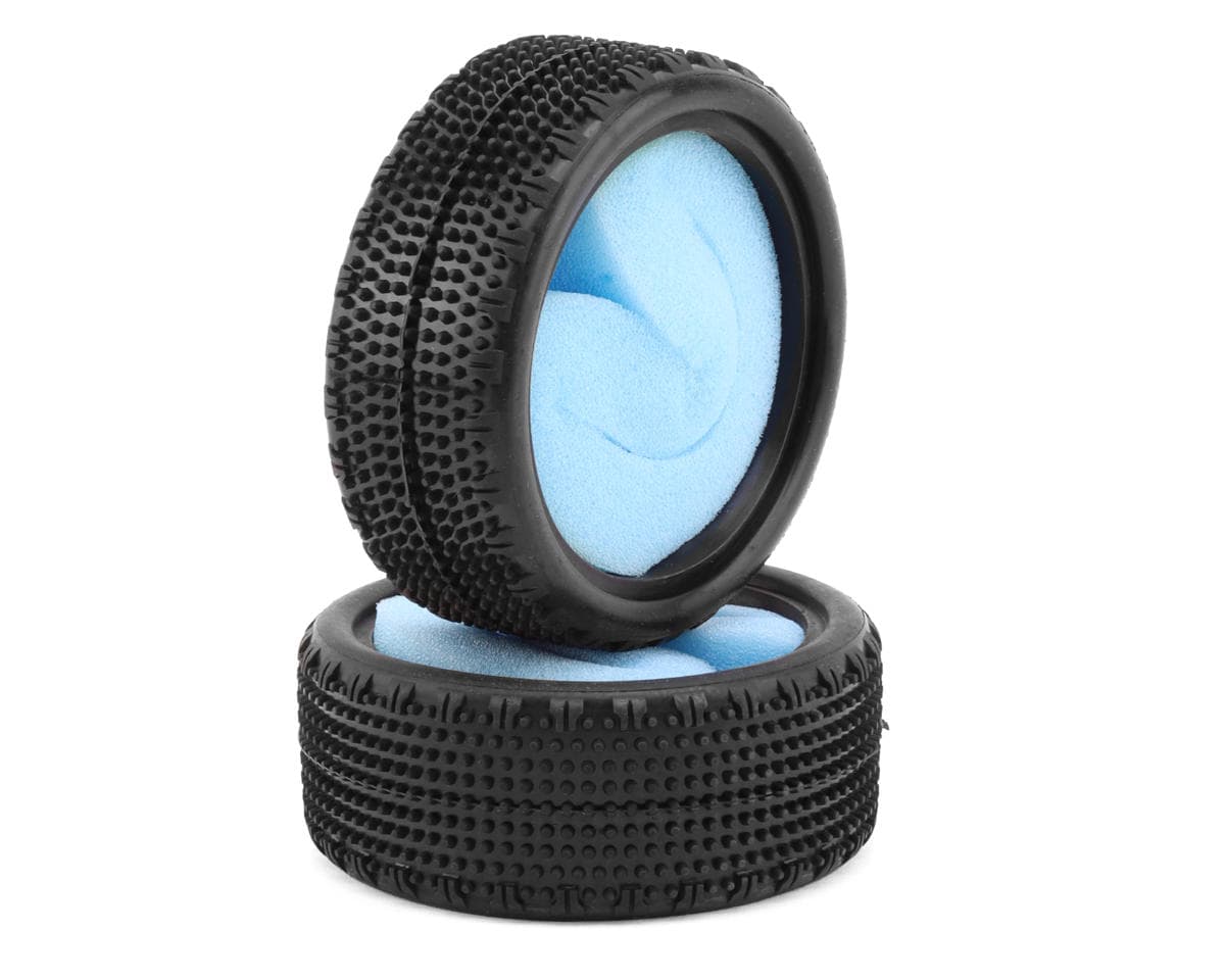HotRace Low Profile 2.2" 1/10 Carpet 4WD Front Buggy Tires (2) (Hard) w/Foam Inserts