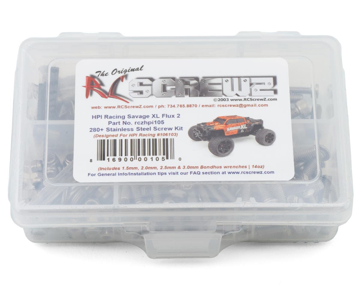 RC Screwz HPI Savage XL Flux 2 Stainless Steel Screw Kit