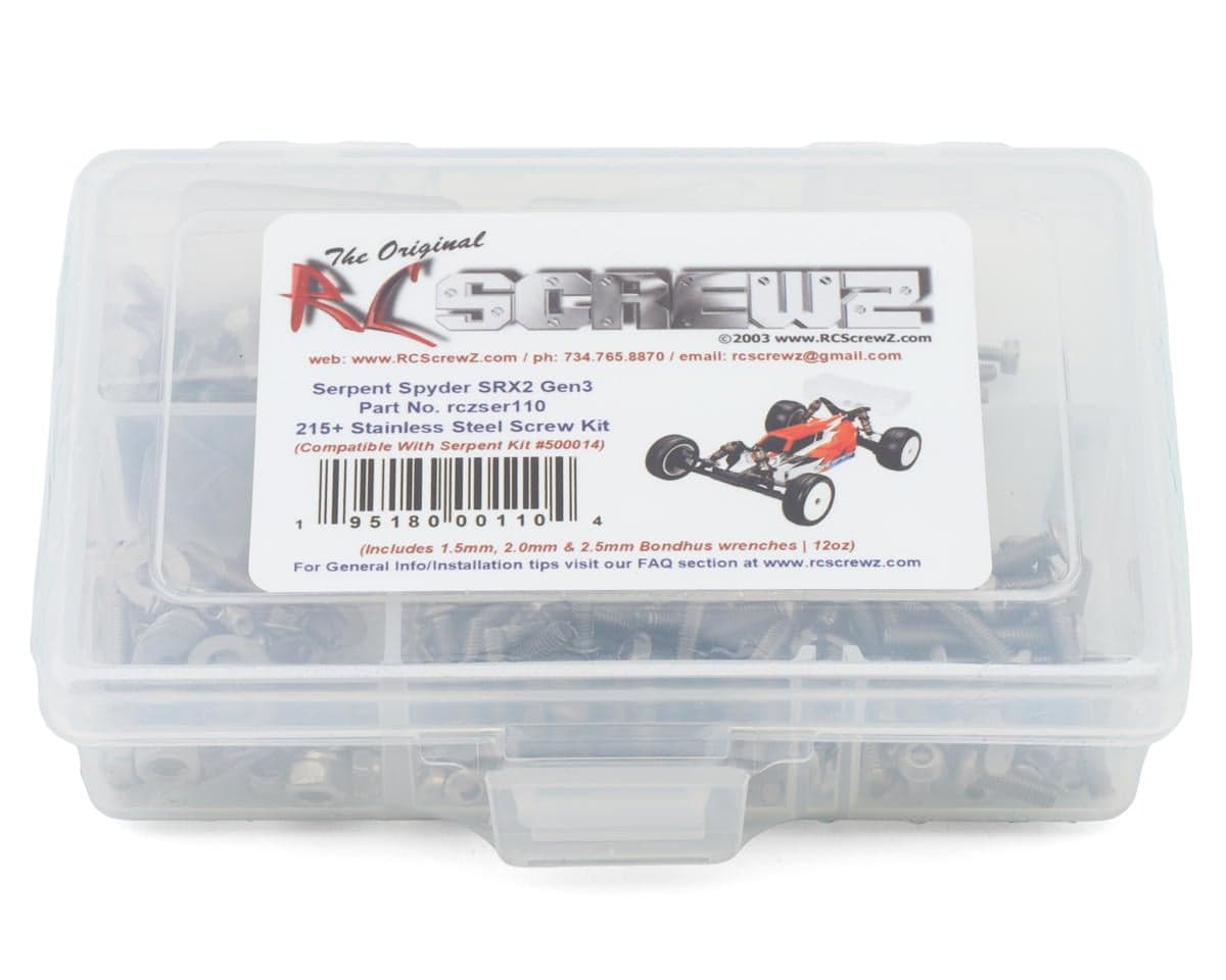 RC Screwz Serpent Spyder SRX-2 Gen3 Team Carpet Stainless Steel Screws Kit