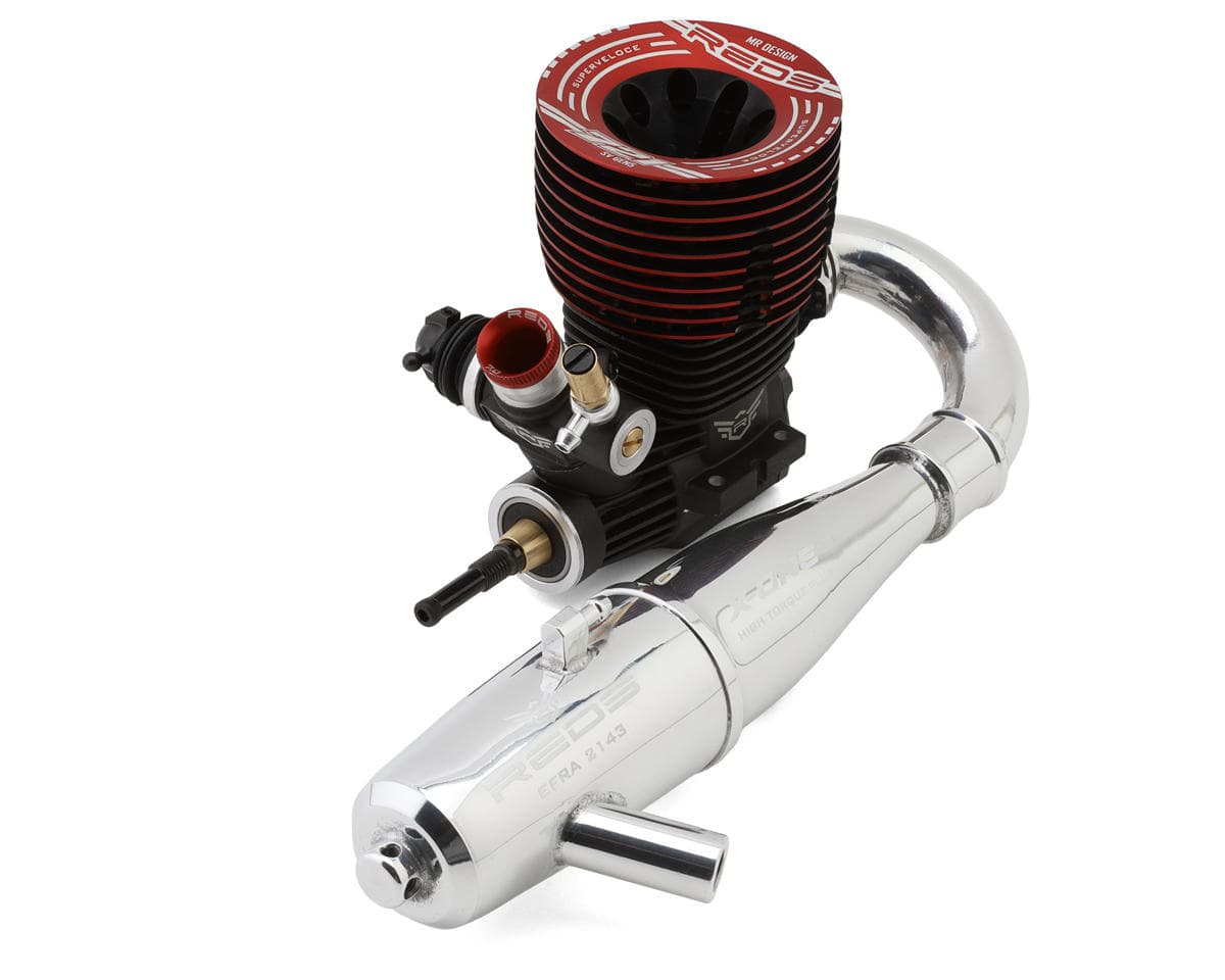 REDS 721 Superveloce Gen5 3.5cc (.21) Off-Road Engine Combo w/2143 Torque X-ONE Pipe (25-30%) & Pre-Break In By Mario Rossi